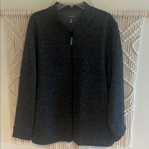 Van Heusen Men's Dark Gray Zip-Up Sweater